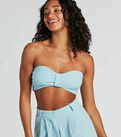 Endless Vacay Strapless Tube Crop Top