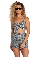 Girly Gingham Crop Top