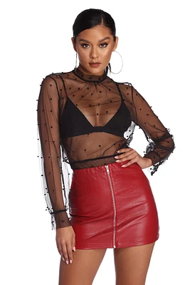 Need For Beads Mesh Top