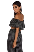 Confident Stripes Crop Top