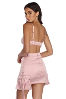 Feeling You Satin Crop Top