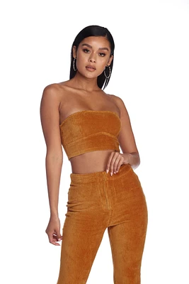 Falling For Corduroy Tube Top