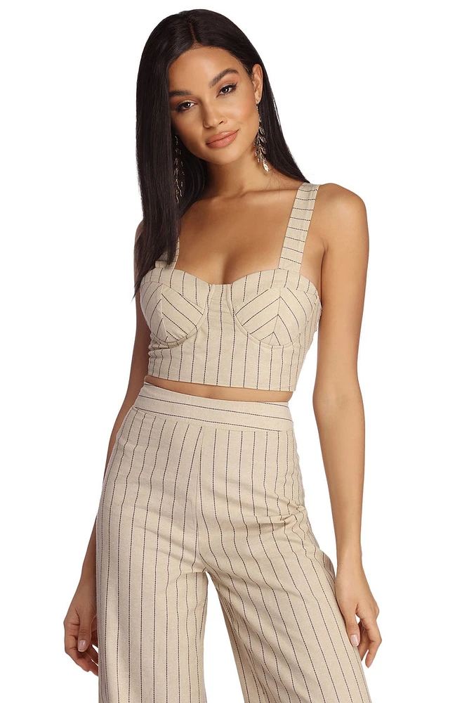 Oh Stripe Bustier Crop Top