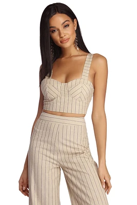 Oh Stripe Bustier Crop Top