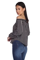 Striped And Hyped Cropped Top