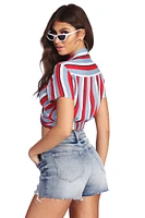 Twist N' Stripe It Out Top