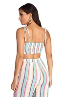 Sweet Like Candy Striped Crop Top