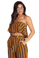 Stripes To Stun Crop Top