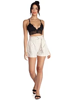 Social Butterfly Lace Crop Top