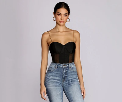 Off The Chain Mesh Bustier