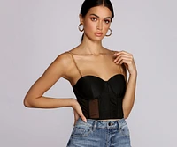 Off The Chain Mesh Bustier