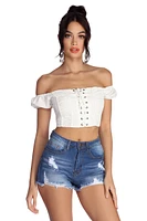 My Type Lace Up Crop Top