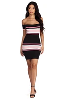 Pop Of Stripes Knit Dress