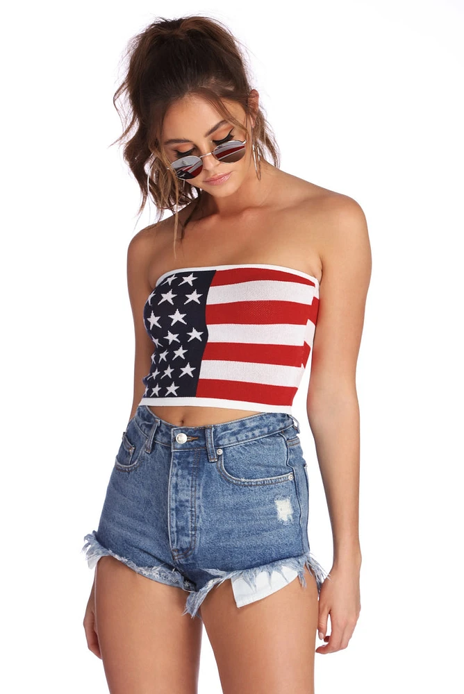 Stars And Stripes Crop Top