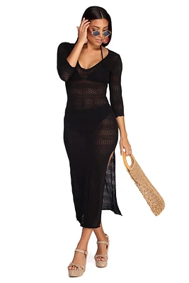 Sheer Ambition Sweater Dress