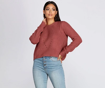 Love Open Back Pullover Sweater