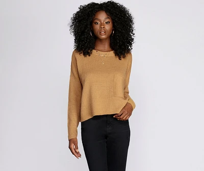 Owning Knit Ribbed Sweater