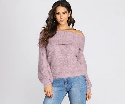 Effortlessly Pretty Eyelash Knit Sweater