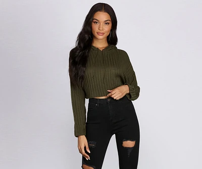 Casual Vibe Cropped Hoodie