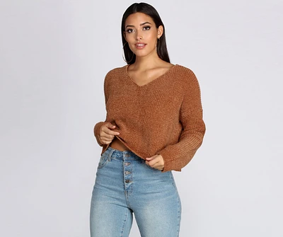 Chic Chenille V-Neck Sweater