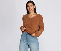 Chic Chenille V-Neck Sweater