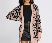 Purrfect Style Leopard Print Cardigan