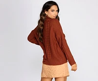 Turtleneck Cabe Knit Sweater