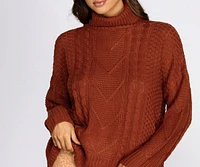 Turtleneck Cabe Knit Sweater