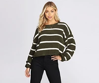 Oversized Striped Pullover