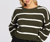 Oversized Striped Pullover