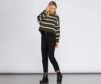 Oversized Striped Pullover