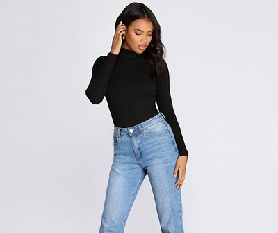 Keep It Cozy Turtleneck Sweater Bodysuit