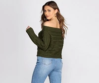 Knits A Look Off Shoulder Sweater