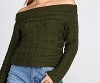 Knits A Look Off Shoulder Sweater