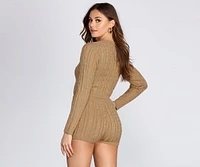 Cutie Cable Knit Crop Top