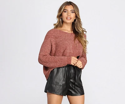 Cutie A Chenille Cropped Sweater