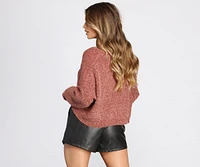 Cutie A Chenille Cropped Sweater