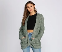 Fuzzy Popcorn Cardigan