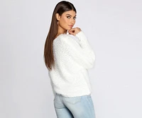 Soft And Sweet Popcorn Knit Sweater