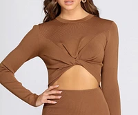 Knot Front Open Waist Mini Dress