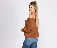 Knit Off Shoulder Sweater