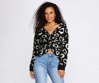 A Little Wild Twist Leopard Sweater