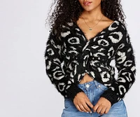 A Little Wild Twist Leopard Sweater