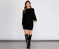 Cozy Up Dolman Sleeve Sweater Dress