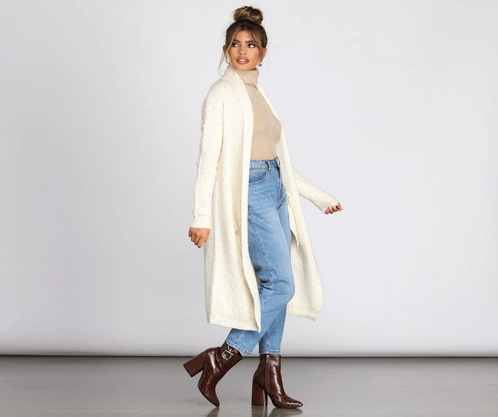 Major Cozy Vibes Long Cardigan