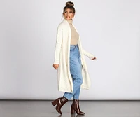 Major Cozy Vibes Long Cardigan