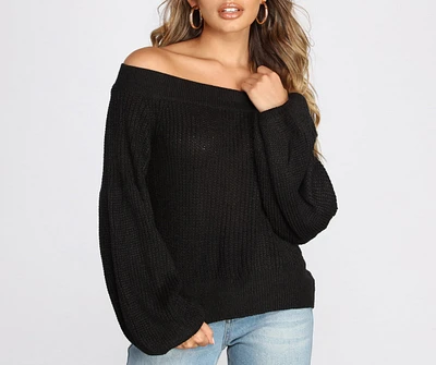 Perfect Puff Sleeve Off The Shoulder Sweater
