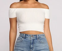 Stylish Sweetheart Off The Shoulder Crop Top