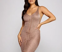 Gorgeous Goddess Metallic Mini Dress