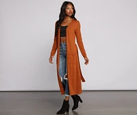 So Chic Tie Waist Duster